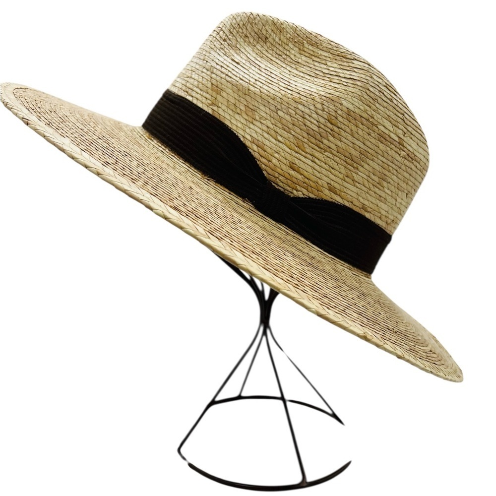 Lucca Couture Woven Straw Hat with Dark Brown Band